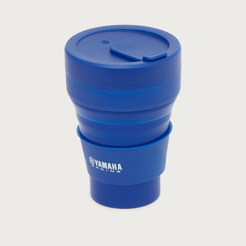 Paddock Blue Foldable Cup With Lid